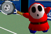 Shy Guy as he appears from Mario Tennis (N64).