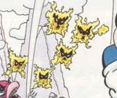 Several Fryguys from the Nintendo Comics System issue "The Fish That Should've Gotten Away".