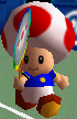 Toad, as a tennis player.