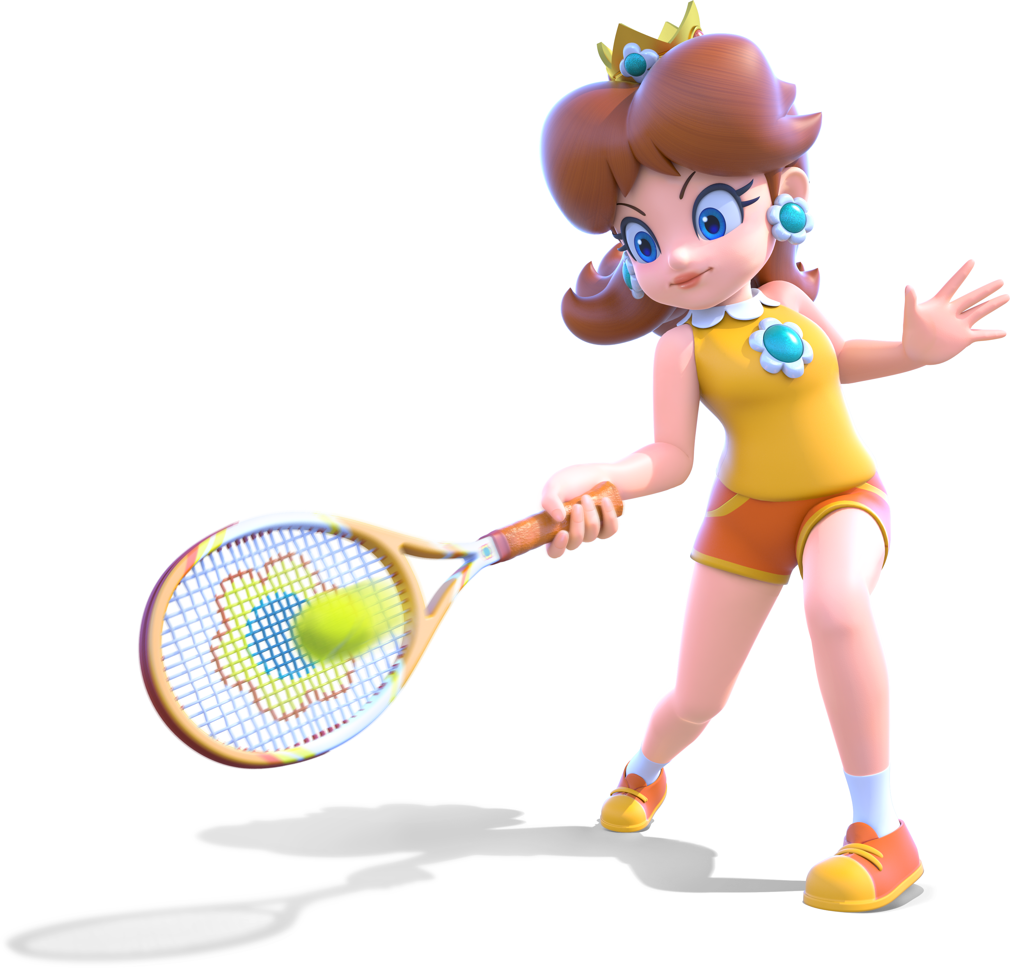 Daisy finally got new HD artwork in Mario Tennis, and it looks great! :  r/wiiu