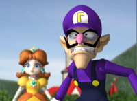 Daisy and Waluigi during the intro in Mario Party 4.