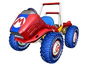 Mario's standard kart, the Red Fire.