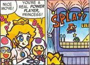 Princess Toadstool, playing Super Mario Bros. in Super Mario Adventures.