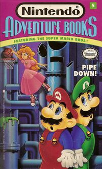 The Cover Art for the book, showing Princess Peach slam dunking a basketball into a hoop.