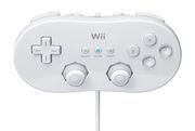 The Wii Classic Controller, used for playing classic Nintendo games on the Wii.