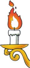 A Hot Foot remaining in the burning candle.