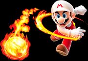 Fire Mario, shooting a fireball.