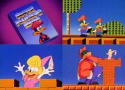 Several screenshots of the Super Plucky-o Bros. commercial.