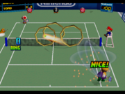 Wario and Toad in the middle of a Ring match.