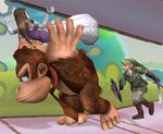 Donkey Kong's unique carrying ability seen in Brawl.