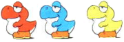 Three Baby Yoshis.