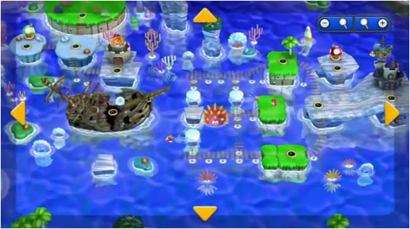 File:NSMBU Sparkling Waters World Map Screenshot.png - Super Mario Wiki ...